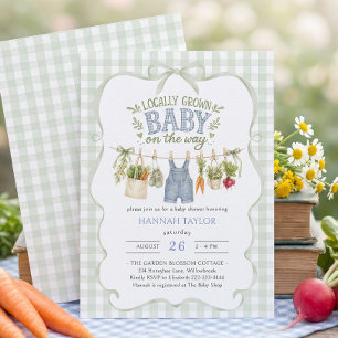 Invitación Chico Baby Shower de Niño Criado Localmente
