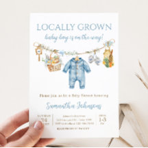 Chico Baby Shower de Niño Cultivado Localmente