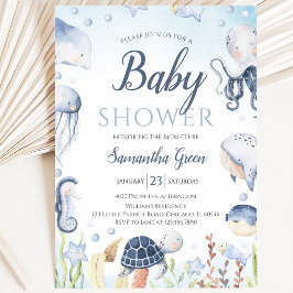 Invitación Chico Bajo el Mar Baby Shower
