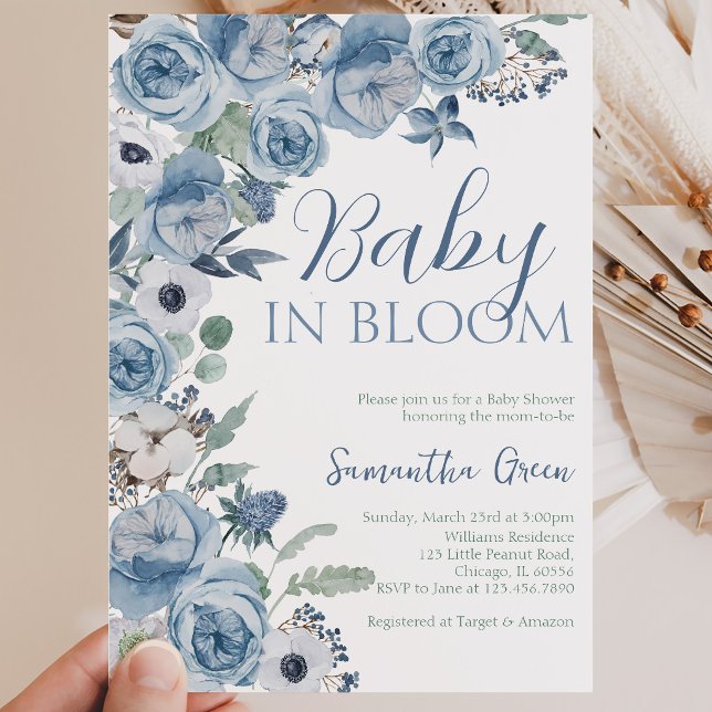 Invitación Chico Bebe en Flor Baby Shower (Subido por el creador)