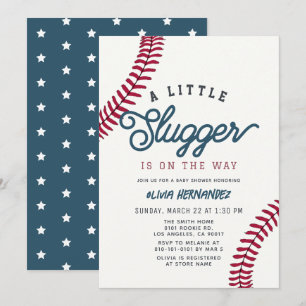 Invitación Chico Beisbolista Bebé Baby Shower