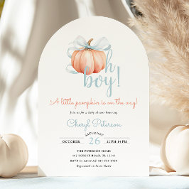 Invitación Chico Calabacín en Camino Arco Azul Niño Baby Show