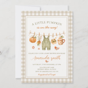Invitación Chico Calabacín Está En Camino Baby Shower