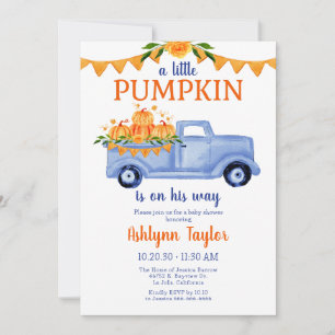 Invitación Chico Calabacín Niño Baby Shower Todo En Uno