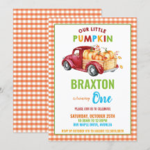 Chico Calabaza Fiesta de cumpleaños 1 Camión de co