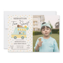 Chico Camión de Crema de Hielo Foto del Fiesta de