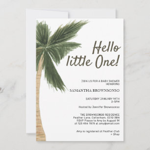 Invitación Chico Chica Palma Árbol Fiesta Bohemio Neutral de