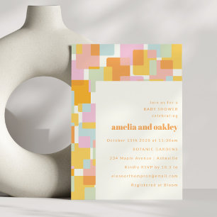 Invitación Chico Chica Parejas Modernas Baby Shower