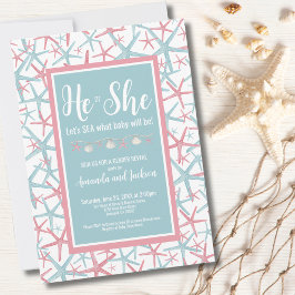 Invitación Chico Chica playa que ella verano Fiesta de revela