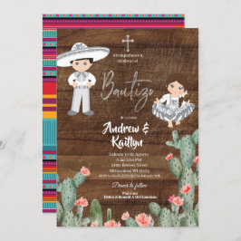 Invitación Chico chofer de plata de México ruidoso Chica Twin