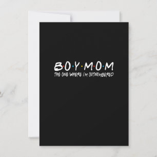 Invitación Chico con mamá El que me supera en número Gracioso