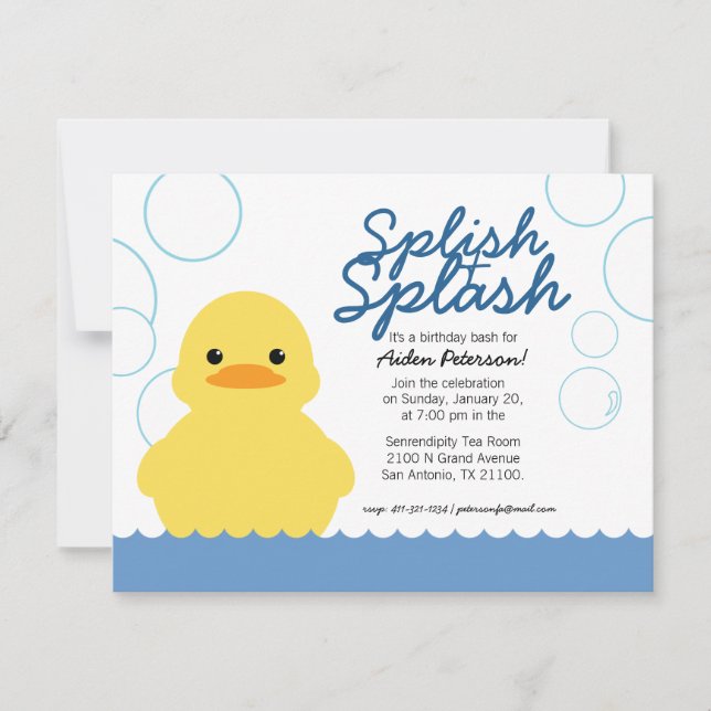 Invitación chico CUALQUIER EDAD de la fiesta de cumpleaños (Anverso)
