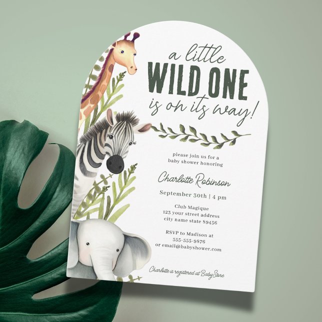 Invitación Chico de animales salvajes de la jungla tropical B (Subido por el creador)