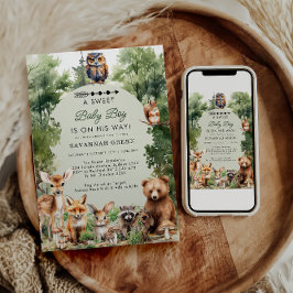 Invitación Chico de animales salvajes de la jungla tropical B