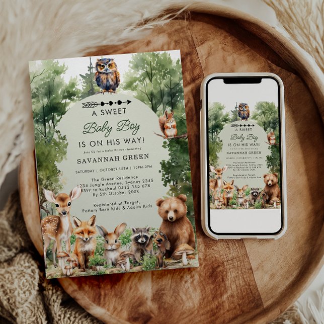 Invitación Chico de animales salvajes de la jungla tropical B (Subido por el creador)