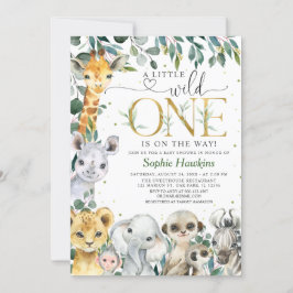 Invitación Chico de animales salvajes tropicales un Safari Ba
