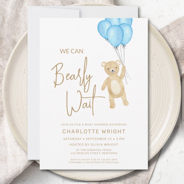 Invitación Chico de Baby Shower 'Apenas Podemos Esperar' (Subido por el creador)