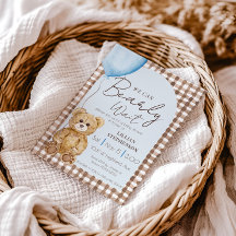 Chico de Baby Shower Azul No Podemos Esperar