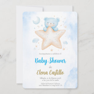 Invitación Chico de Baby Shower en español