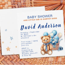 Chico de baby shower minimalista acuarela