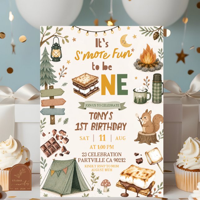 Invitación Chico de camping Es más divertido ser uno Cumpleañ (Subido por el creador)