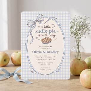 Invitación Chico de cuadros azules Cumpleaños Baby Shower
