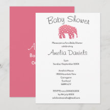 Chico de elefante rosa Pretty Baby Shower