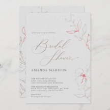 Chico de flores rojas y grises elegantes y simples