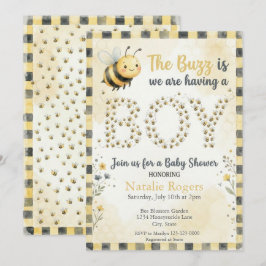 Invitación Chico de la abeja Duce Du Baby Shower