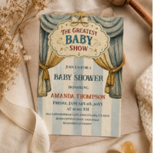 Invitación Chico de la mayor exposición de bebés del circo vi