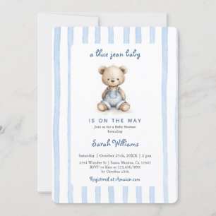 Invitación Chico de mezclilla Baby Shower