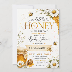 Invitación Chico de Miel en Camino Baby Shower