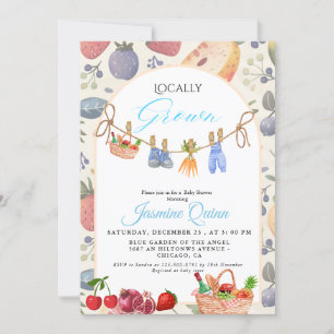 Invitación Chico de origen local, ducha de bebé, rociador de 