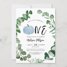 Invitación Chico de Otoño La Calabaza Pequeña Es Un Fiesta De