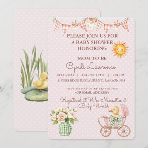 Invitación Chico de patito está en camino Baby Shower