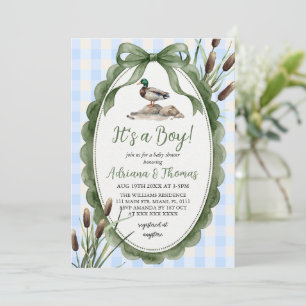 Invitación Chico de pato real Baby Shower 
