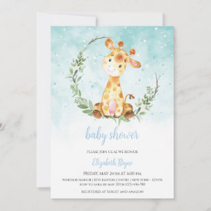 Invitación Chico de Safari en la Jungla Baby Shower