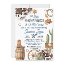 Chico de tema occidental Baby Shower