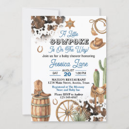 Invitación Chico de tema occidental Baby Shower