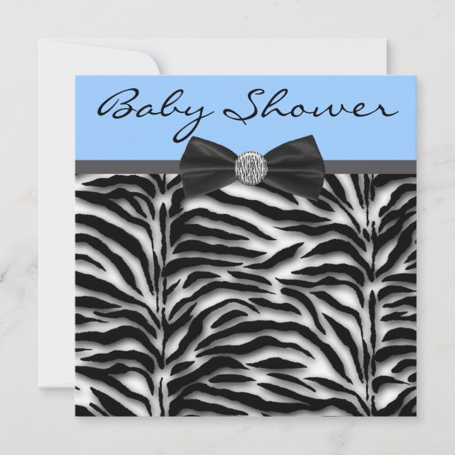 Invitación Chico de tiburón azul Baby Shower (Anverso)
