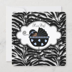 Invitación Chico de tiburón azul Baby Shower
