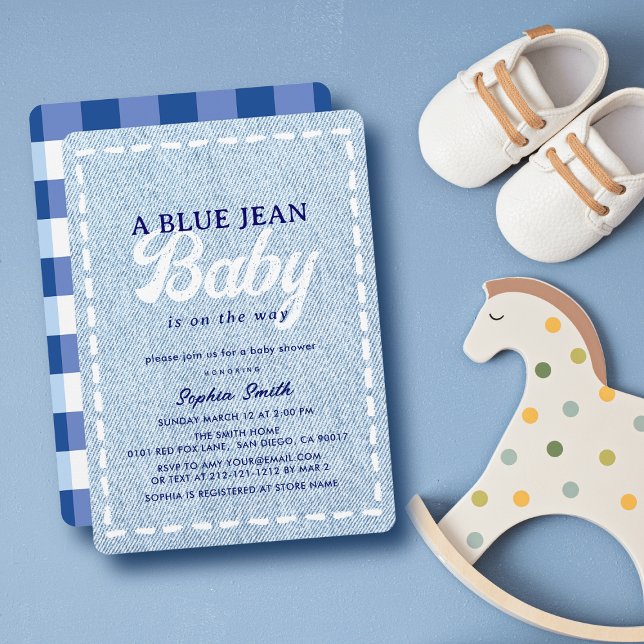 Invitación Chico de vaquero azul Baby Shower (Subido por el creador)