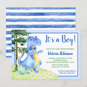 Invitación Chico Dinosaurio Baby Shower