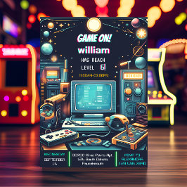 Invitación Chico divertido clave Niñas de Guay Nivel de Juego