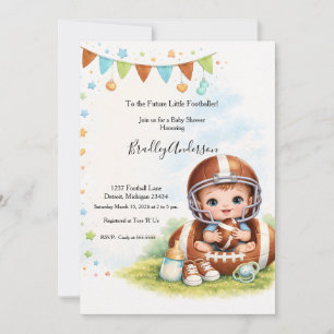 Invitación Chico Ducha de Bebé de Fútbol Americano