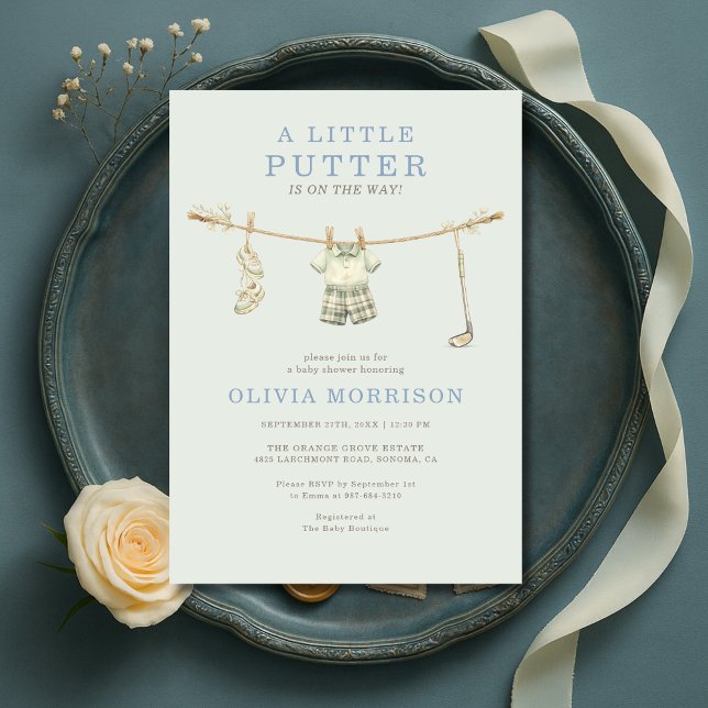 Invitación Chico Ducha de bebé Golf Little Putter Verde Salvi (Subido por el creador)