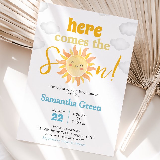 Invitación Chico Ducha de Sol Baby Shower (Subido por el creador)