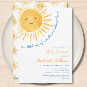 Invitación Chico Ducha de Sol Baby Shower