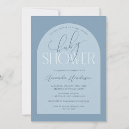 Invitación Chico Dusty Blue Baby Shower