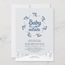 Chico Fiesta de Invierno para Baby Shower, Azul Ma